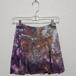 BAMBOO Purple and Brown Tie-Dye Mini Skirt